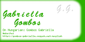 gabriella gombos business card